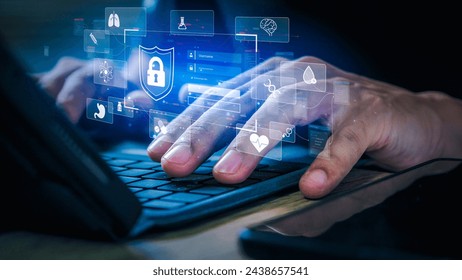 Health information security safeguards patient data, ensuring confidentiality, integrity, and availability in healthcare systems. Medical technology revolutionizes healthcare through innovative. - Powered by Shutterstock