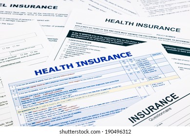 Health Insurance Form Paperwork Questionnaire Insurance Stock Photo ...