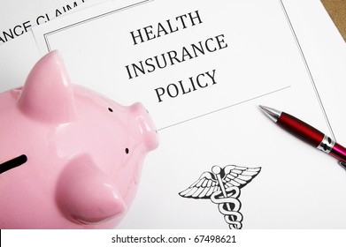 Health Insurance Policy And Piggy Bank