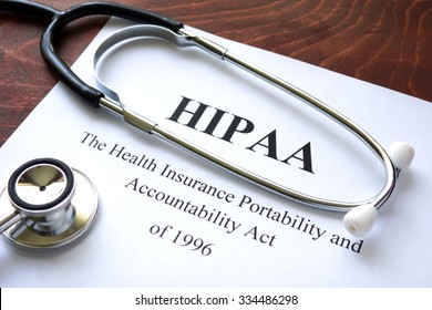 Health Insurance Portability And Accountability Act HIPAA And Stethoscope.