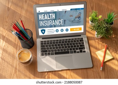 Health insurance web site modish registration system for easy form filling - Shutterstock ID 2188050087