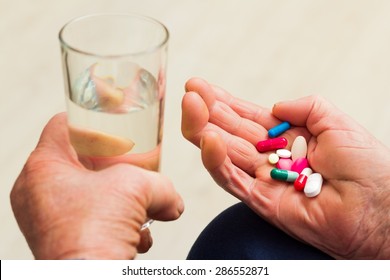 Health issues at an old age, taking several medicines.