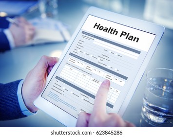 Health Plan Treatment Medical Document Form Concept