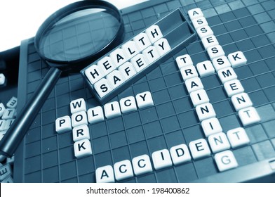 Health And Safety Concept With Letters And Related Keywords