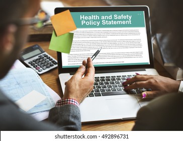 Health And Safety Policy Statement Form Concept