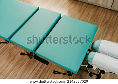 Health - stretcher for massage and physiotherapy Foto d'archivio © 