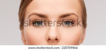 Similar – Eyelashes and eye with eyeliner