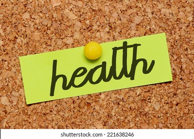 health word on stickynote
