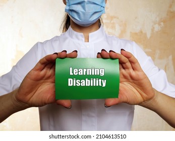 Healthcare Concept About Learning Disability With Sign On The Sheet.
