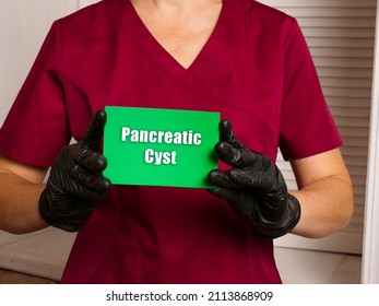 Healthcare Concept About Pancreatic Cyst With Sign On The Sheet.
