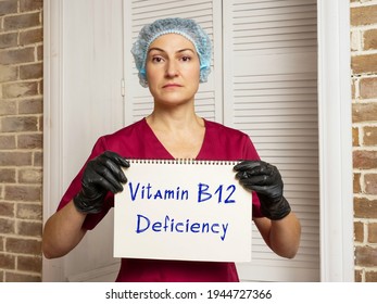 Healthcare Concept About Vitamin B12 Deficiency With Phrase On The Sheet.
