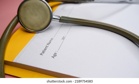 Healthcare Concept With Stethoscope, Prescription Pad And Pen.