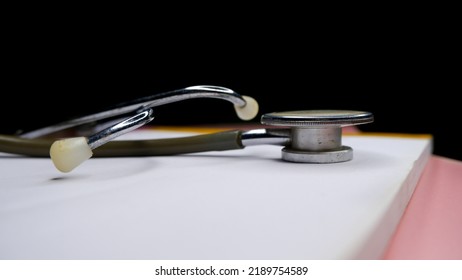 Healthcare Concept With Stethoscope, Prescription Pad And Pen.