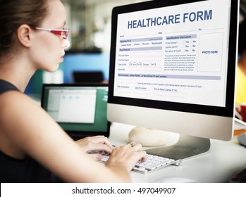 Healthcare Form Medical Application Concept