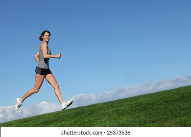 Healthy 40 Year Old Woman Running