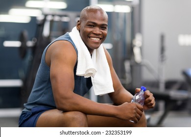 Healthy African American Man Resting After Workout