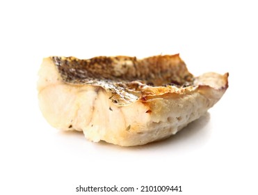 Healthy Baked Cod Fillet On White Background