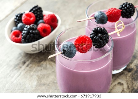 Similar – Gesunder Beeren-Smoothie im Glas