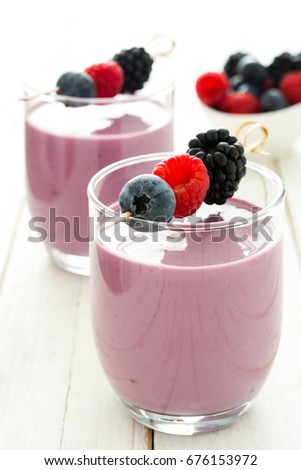 Similar – Gesunder Beeren-Smoothie im Glas