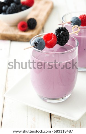 Similar – Gesunder Beeren-Smoothie im Glas