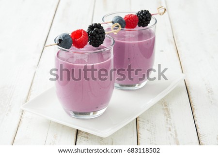 Similar – Gesunder Beeren-Smoothie im Glas