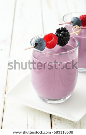 Similar – Gesunder Beeren-Smoothie im Glas