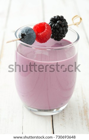 Similar – Gesunder Beeren-Smoothie im Glas