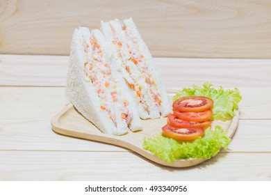 Healthy Bread Salad Sandwich For Breakfast.