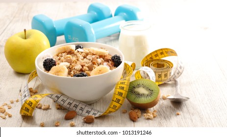 Healthy Breakfast, Diet Food Concept