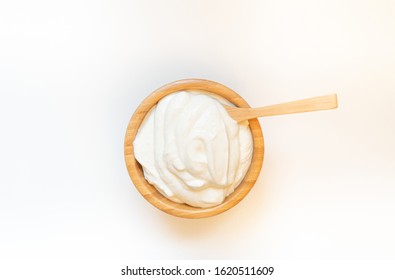 Healthy breakfast with Fresh greek yogurt on background - Powered by Shutterstock