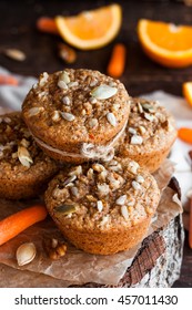 Healthy Carrot Muffins With Walnuts
