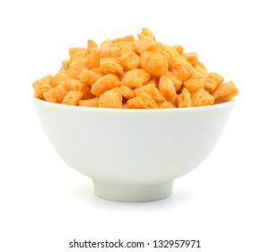 Healthy Cereal In Bowl On White