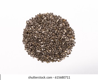 Healthy Chia Seeds In A White Background