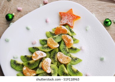 Healthy Christmas Party Dessert - New Year Food Background
