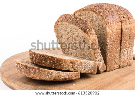 Similar – Image, Stock Photo Rustic bread on wooden table