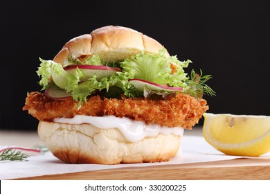 Healthy Crispy Fish Burger
