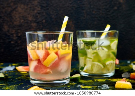 Similar – Infused fruit water cocktails and green vegetable smoothies