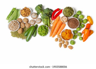 Healthy Diet Vegetables Background. Clean And Detox Eating.