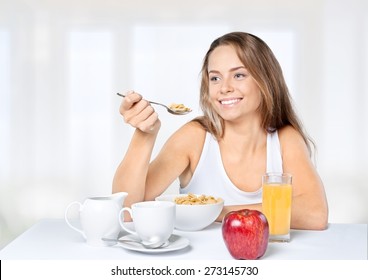 Healthy Eating, Breakfast, Women. - Shutterstock ID 273145730