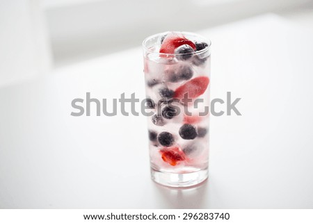 Similar – summer blueberry lemonade in a glass