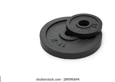 Healthy Equipment  Lift Weight Dumbell On White Background