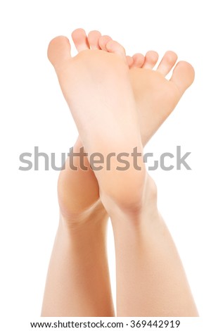 Healthy female feet.