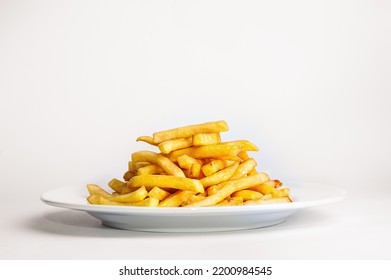 Healthy food. Diet dish. Restaurant menu. French fries. 