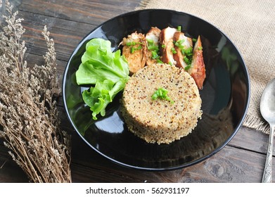 Healthy Food,quinoa With Teriyaki Chicken.