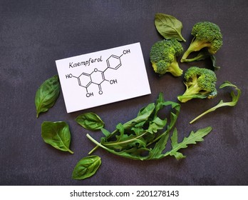 Healthy Foods High Kaempferol Structural Chemical Stock Photo ...