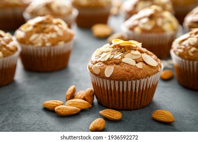 Healthy Gluten Free Almond Muffins With Nut Slices