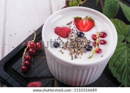 Similar – Yoghurt with fresh fruits