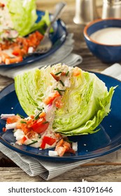 Healthy Green Wedge Salad With Blue Cheese Dressing