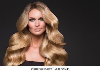 Healthy Hair Woman Long Blonde Hairstyle Female