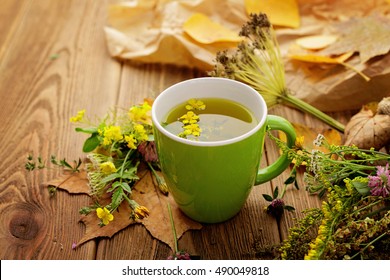 healthy herbal tea, home remedy - Shutterstock ID 490049818